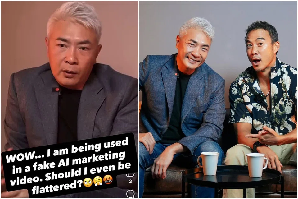 The footage of Tay Ping Hui from the fake video was taken from an episode of Singapore-based actor-host Allan Wu’s (right) podcast Call Us Daddy in March.
