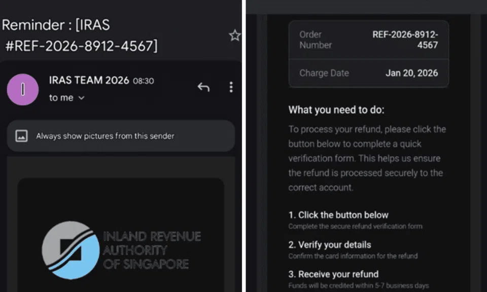 scammers impersonate IRAS