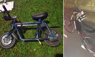 The vehicles used by the 15-year-old and 16-year-old boys were both unregistered.