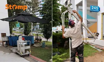 Bukit Panjang outdoor kitchen cleared. 