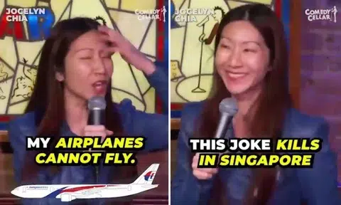  Jocelyn Chia, who is no longer Singaporean, had joked about the MH370 tragedy during a recent stand-up comedy show in the United States that poked fun at the rivalry between Singapore and Malaysia.