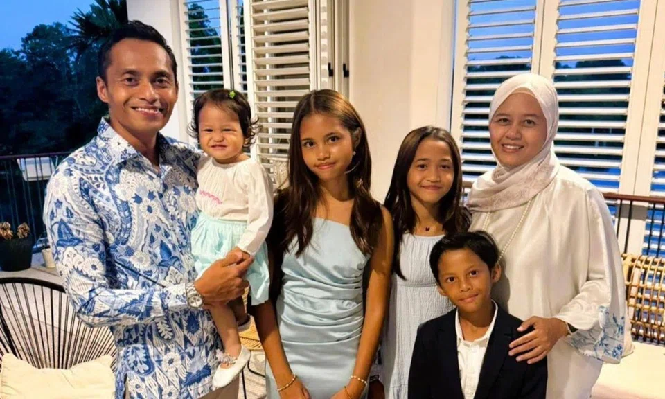 happy malay family home