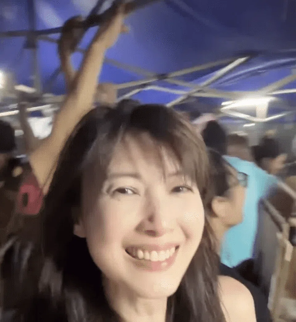 Screengrab from a reel Jeanette Aw shared to show the severity of the storm.