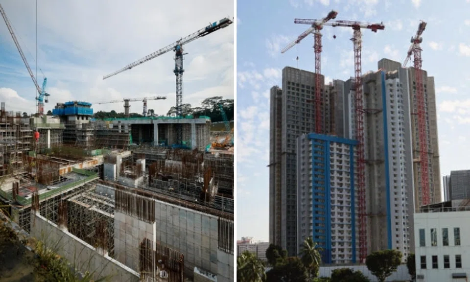Two worksite mishaps in two days in Woodlands North and Balestier. Photos: The Straits Times