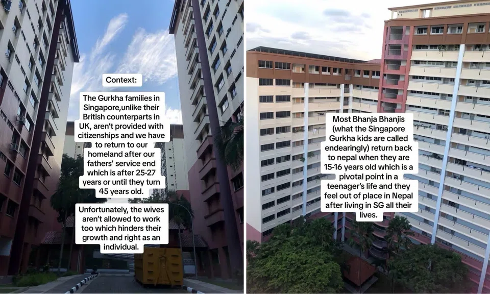 The netizen said that she was part of the Gurkha community and had to return to Nepal at 16. 