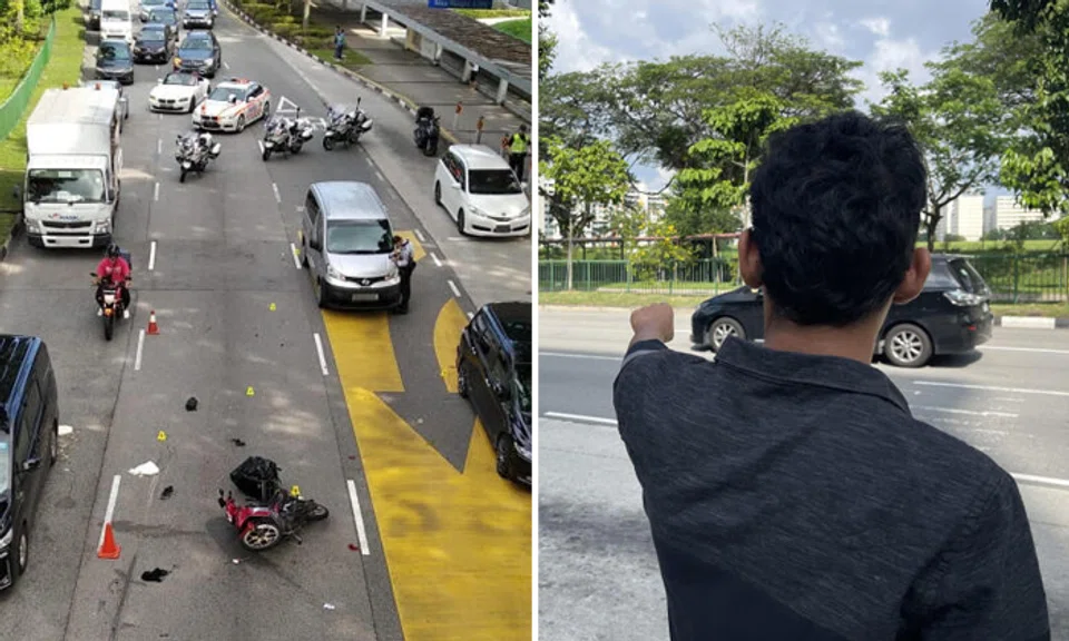 Motorcyclist dies after getting run over by lorry in Bedok, was dragged ...