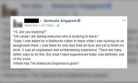 Girl complains about being asked to leave for studying at Starbucks... but gets burned by netizens
