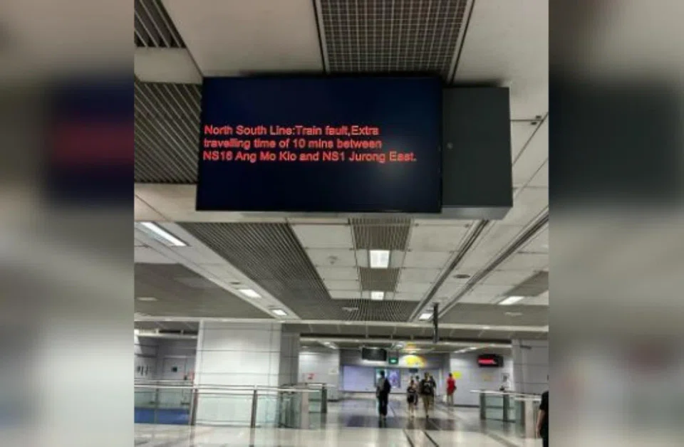 Train operator SMRT advised commuters to add 10 minutes to their travelling time. 