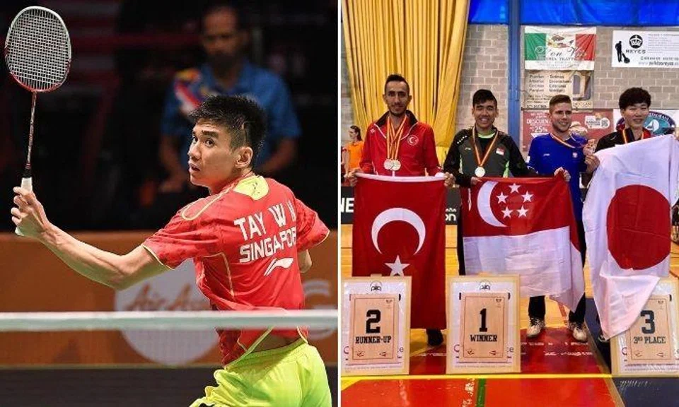 Tay Wei Ming won the men's singles SU5 title at the Spanish Para-Badminton International in Alcudia, Mallorca, in 2018.