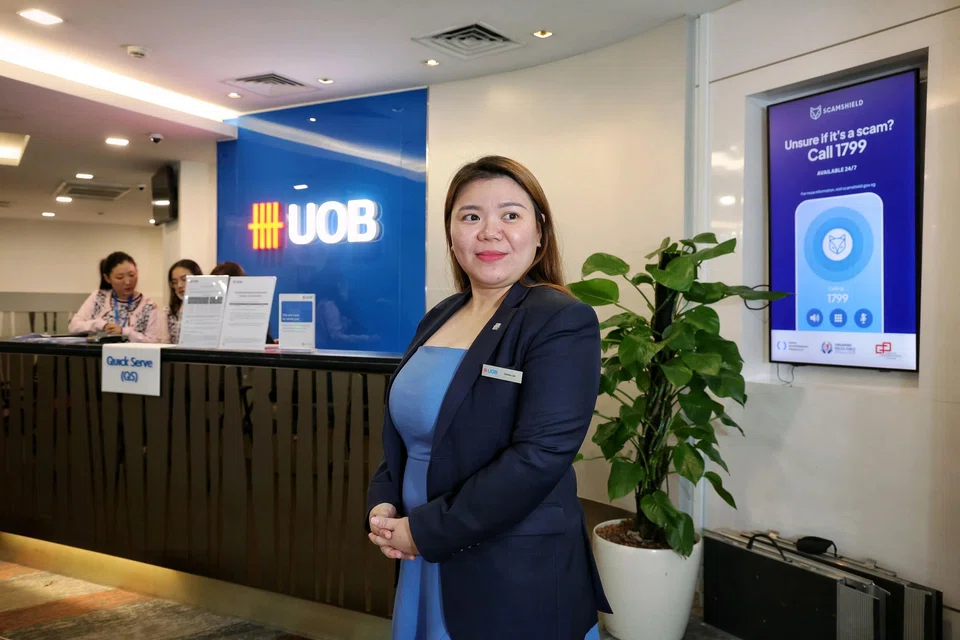 Ms Emilita Lim stopped a customer from falling for an insurance services scam.