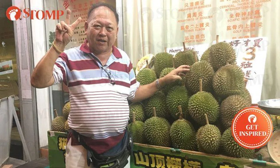 65-year-old man gives out $5,000 worth of durians to customers -- on his birthday