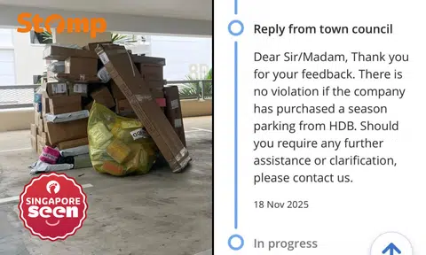 Bukit Merah resident asked if carpark allowed to be 'warehouse' for deliveries, says reply 'doesn't make sense'