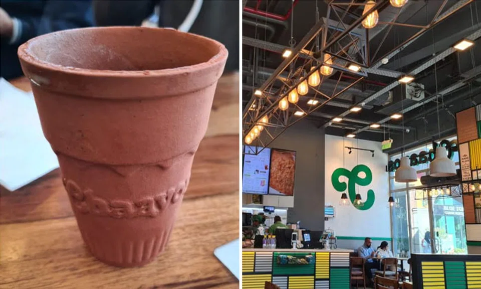 Singapore’s High Commissioner to India Simon Wong posted on X about his disappointment with a cup of “tasteless” chai at a cafe in Gurugram, India. PHOTOS: SGININDIA/X