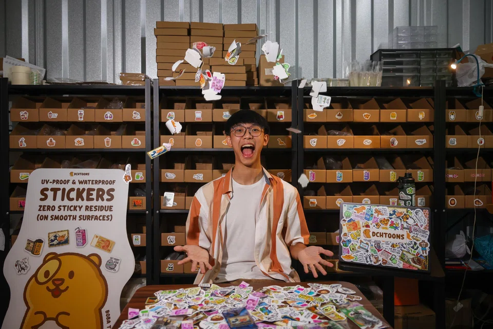 Mr Dylan Chia is the owner of crafts business DCHTOONS, through which he sells merchandise based on his artwork.