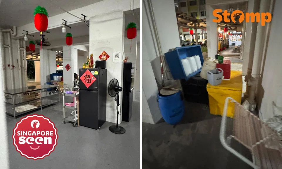 yishun void deck used as private storeroom