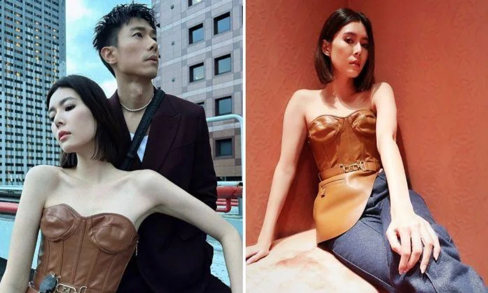 The photo of the actress Carrie Wong with actor Desmond Tan posted by 8World Entertainment & Lifestyle is getting the wrong kind of attention.