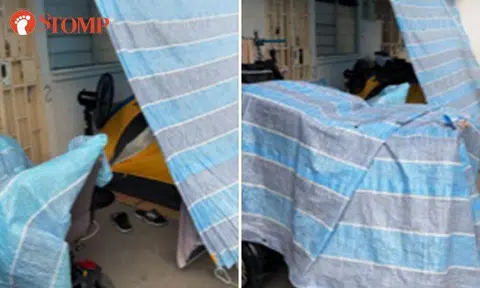 Family sleeping in tent pitched outside Boon Lay HDB flat: Town council working to improve situation