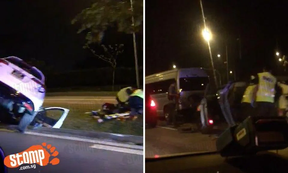 Two accidents on Lentor Ave -- within hours of each other