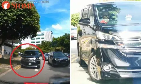 'Alpha male' minivan driver idles in IMM carpark and blocks traffic