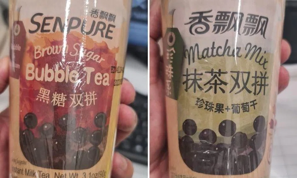 Xiang Piao Piao Muscovado Sugar Mix (Bubble & Red Bean) Milk Tea and Matcha Mix (Bubble & Raisin) Milk Tea are being recalled.