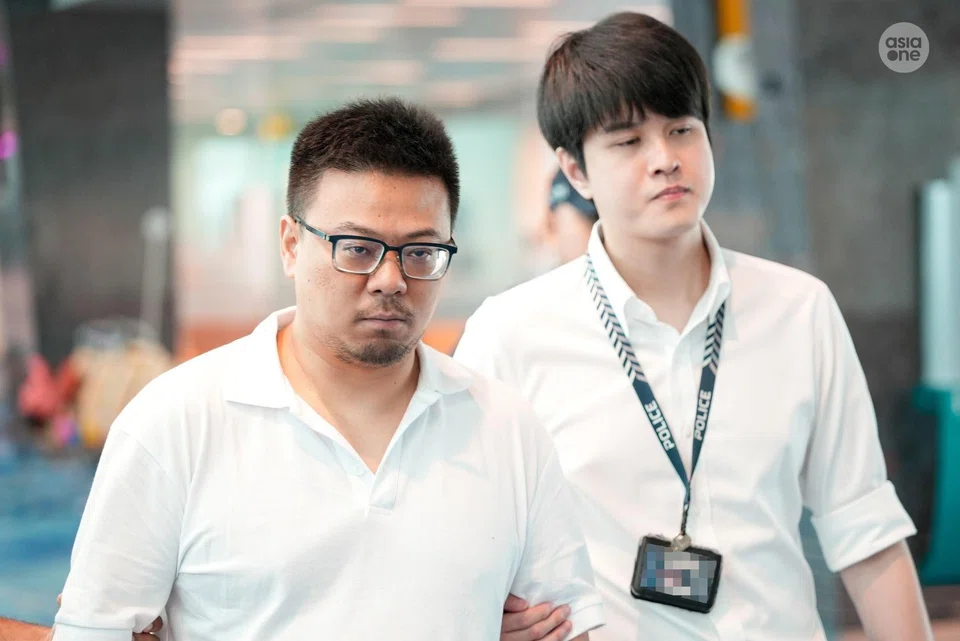 Chinese national Wang Wei (left) has been charged after he was arrested at Changi Airport. PHOTO: ASIAONE