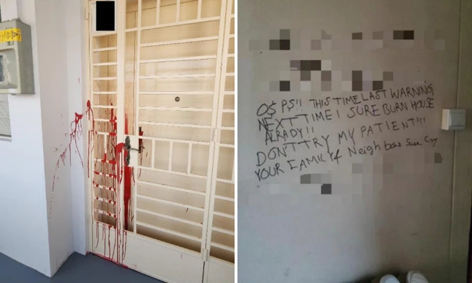 Man arrested for loan shark paint splashing & graffiti