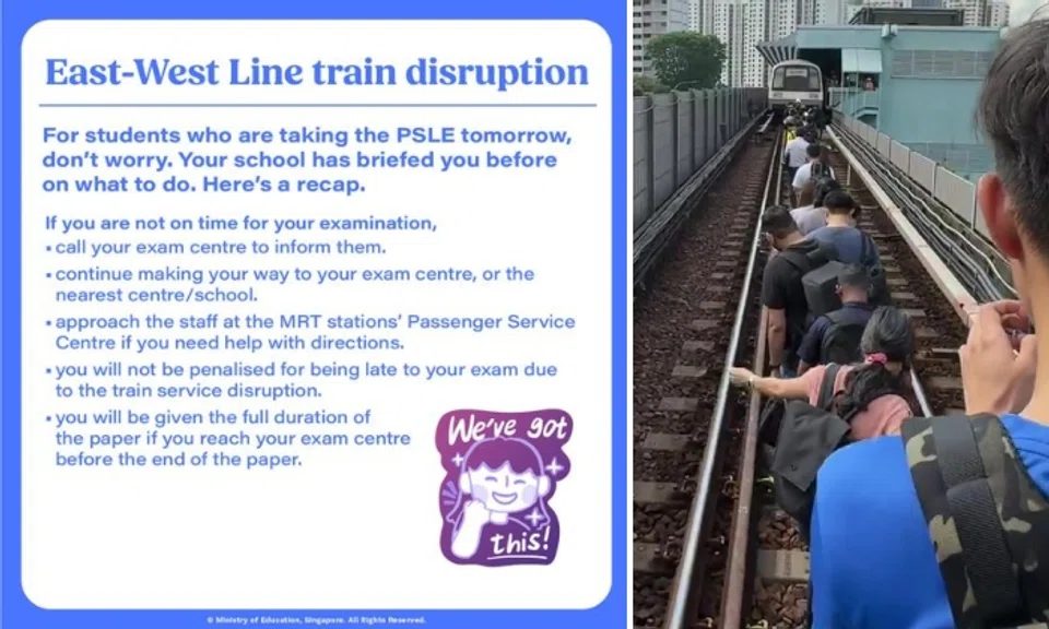Videos of commuters alighting on the tracks were posted online.
