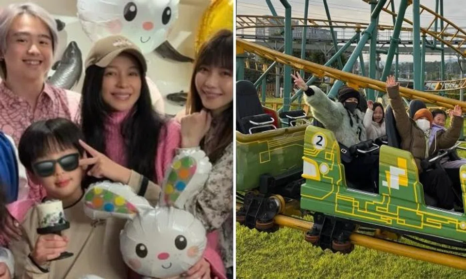 After cancer scare, single mum Vivian Hsu celebrates 50th birthday with son and friends in Taipei park