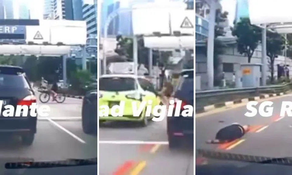 Car hits cyclist riding against light at Fullerton, bike thrown across 2 lanes: Man taken to hospital 