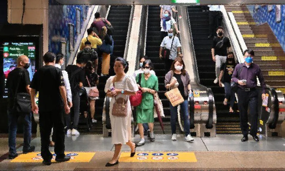 File photo of Raffles Place MRT station