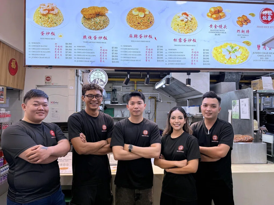 (From left) Mr Kenny Low, co-owners Haris Matin and Kelvin Tan, Ms Wantana Somransook and Mr Loh Jun Long.