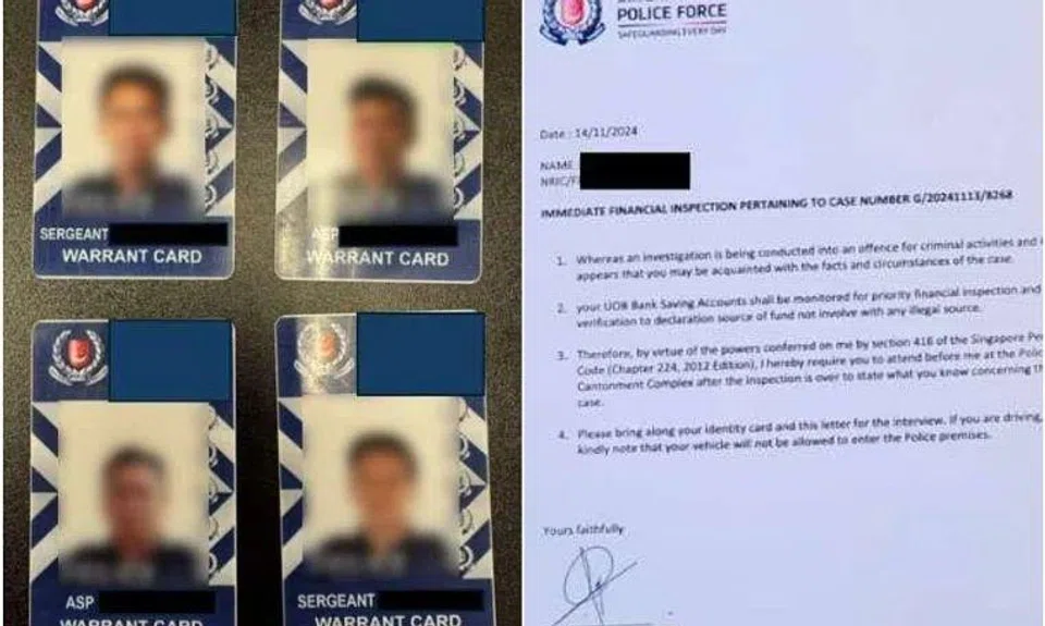 Fake SPF warrant cards and documents were seized by the authorities.