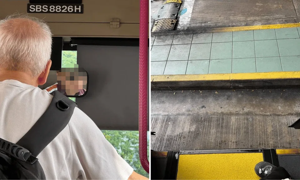 sbs bus driver closes doors on stroller