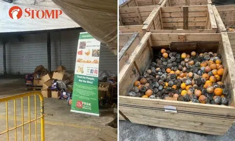 Crates of fruits left rotting next to LRT station in Sengkang an 'isolated case', lapse due to CNY period