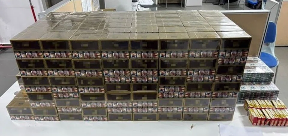 A total of 2,700 packets of assorted duty-unpaid cigarettes and one fiber-glass craft, which was fitted with one outboard motor, were seized.