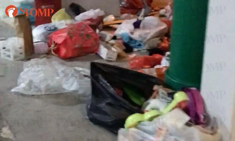 Someone has taken littering to new levels at Yishun Street 61