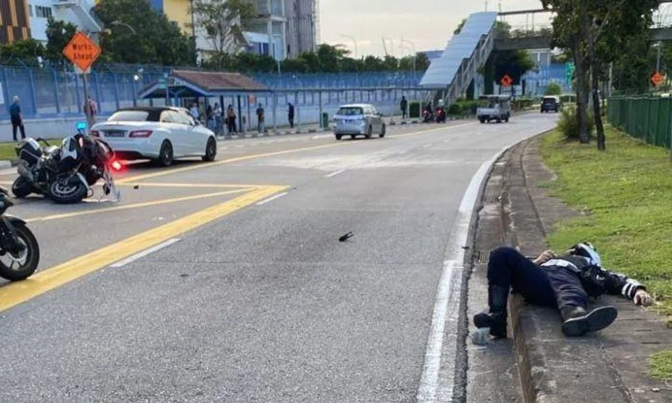 Muhammad Firdaus Yusoff allegedly rode a motorcycle between 94.3kmh and 111kmh near the junction of Hougang Avenue 3 and Kim Chuan Drive, exceeding the speed limit of 50kmh.