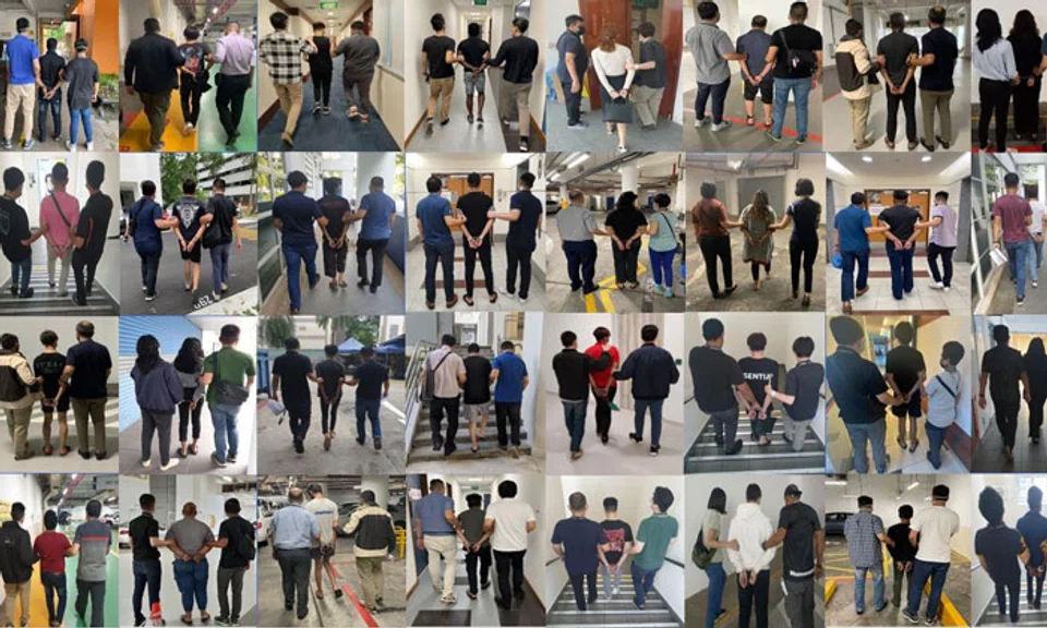 The police said victims had allegedly sold their bank accounts or relinquished their Singpass credentials to criminal syndicates. PHOTO: SINGAPORE POLICE FORCE
