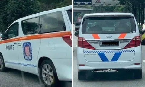 The MPV has caught the eye of motorists, who put up photos of the “Polite Car” on the SG Road Vigilante Facebook page on June 15.