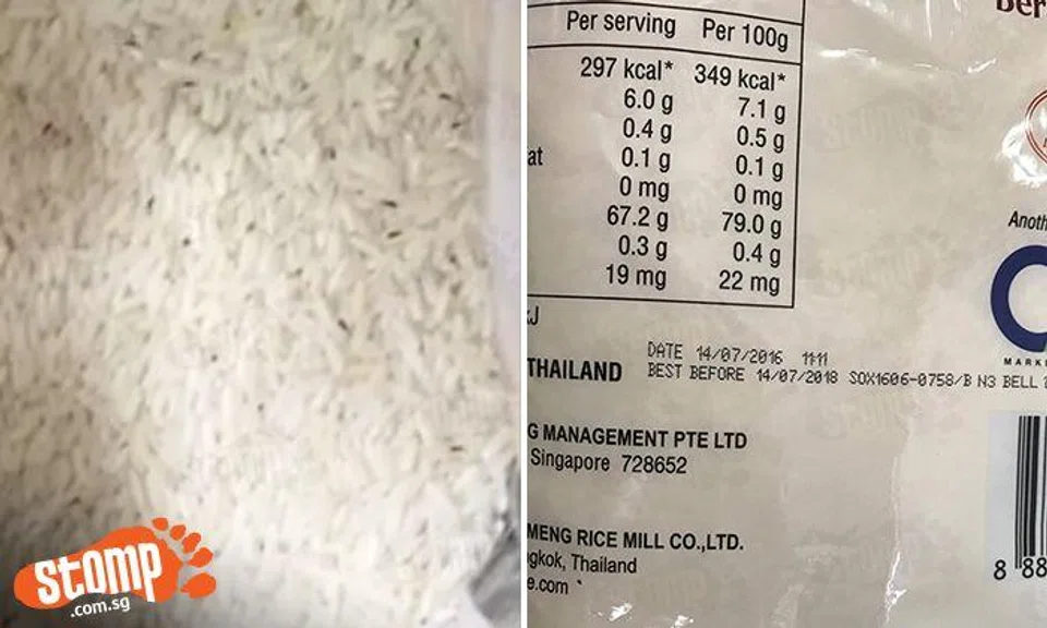 Eewww: Stomper shocked to find new rice packets purchased from supermarket infested with weevils
