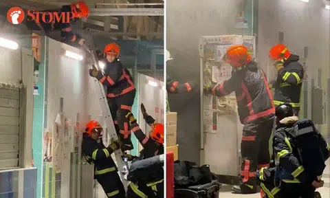 Refrigerator catches fire at Ang Mo Kio market stall