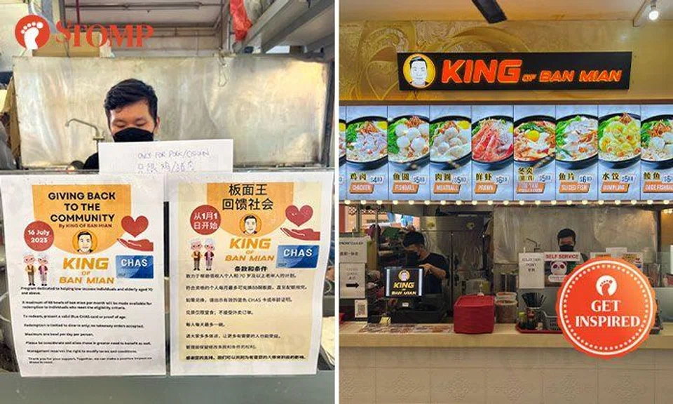 King of Ban Mian gives 88 bowls of noodles a month to the elderly despite rising prices
