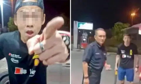 Rider confronts men from S'pore at JB petrol station for pumping fuel into jerry can