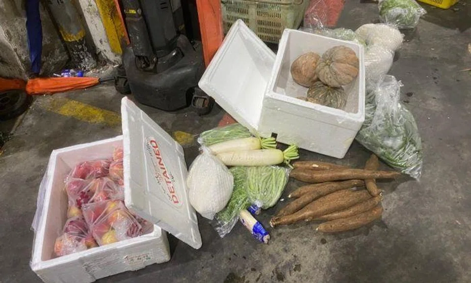 SFA’s investigation found that the company Chin Sam Chiap, an importer of food products, had illegally imported approximately 176kg fresh fruits and vegetables.