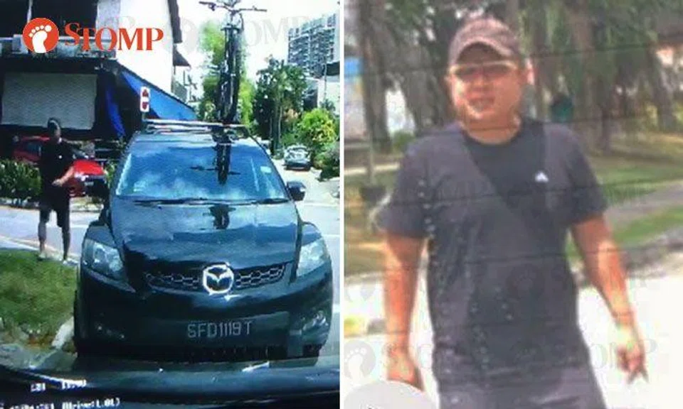 Driver of Mazda SFD1119T stops right in front of woman's car and spews vulgarities