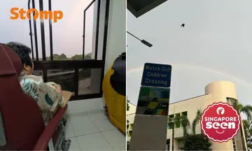 Double rainbow lights up skies after days of rain, brings joy to Stomper's bedridden wife