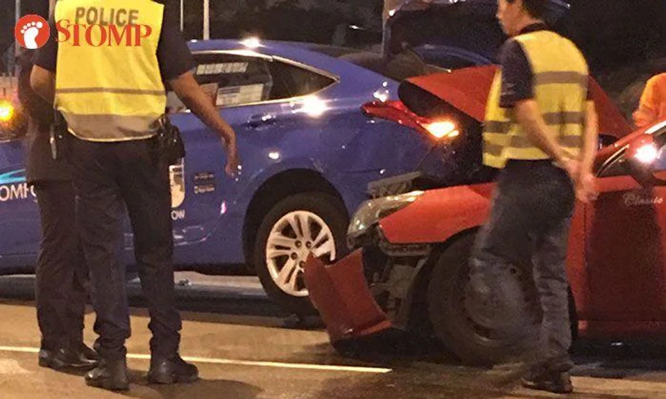 TransCab crashes into back of Comfort cab at Airport Boulevard