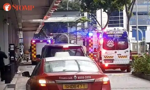 SCDF called in after person gets leg trapped in gap along walkway at Amara Hotel