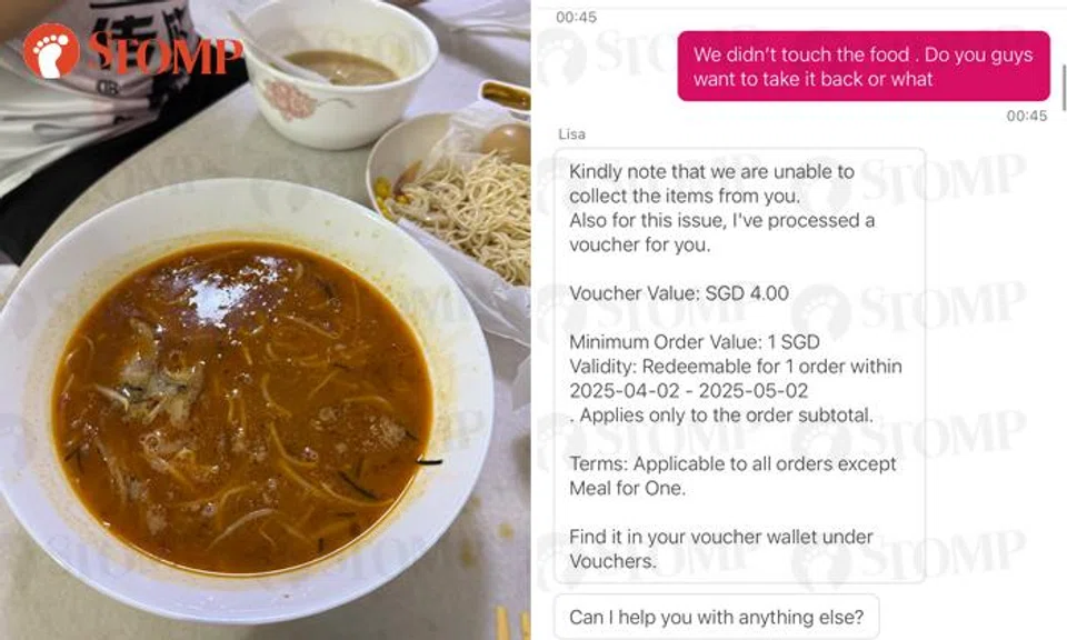 Pandapro user angered by 'template replies' and $4 voucher for 'sour, rotten-smelling' ramen