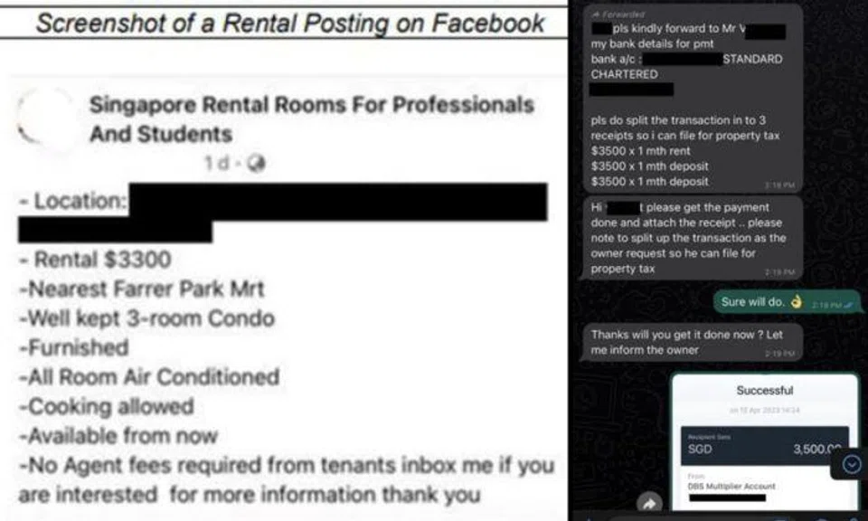 The victims typically responded to property rental listings online, mostly on Facebook but on Carousell and rental advertisement sites.